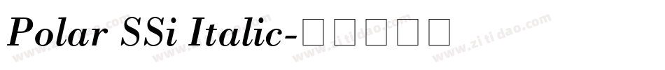 Polar SSi Italic字体转换